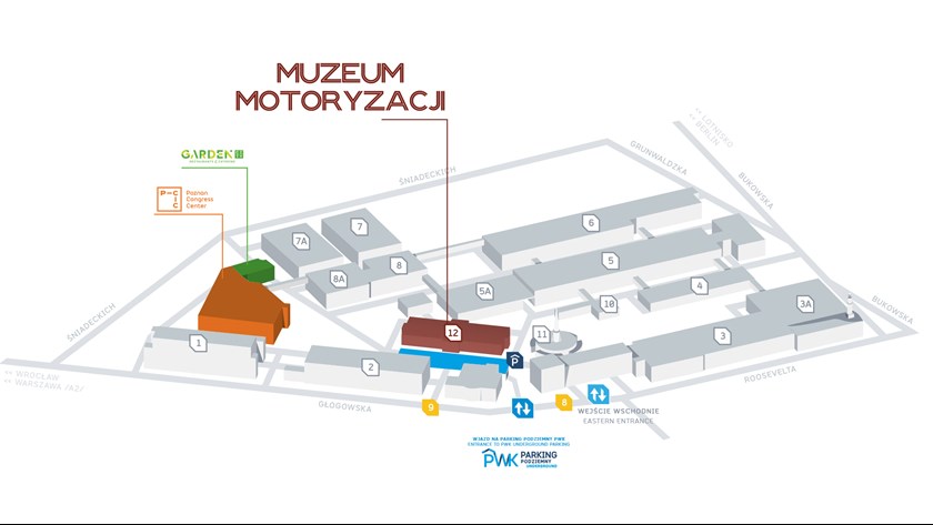 Mapa Muzeum Motoryzacji Poznań